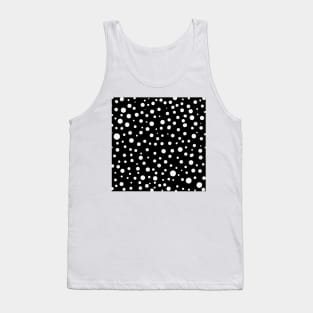 Dots Black and White Pattern Tank Top